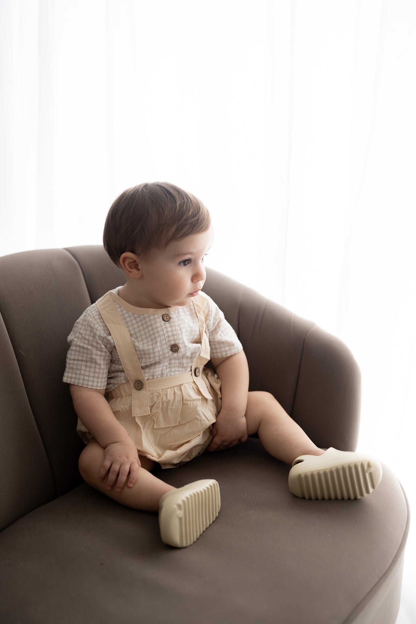 Check Shirt Romper