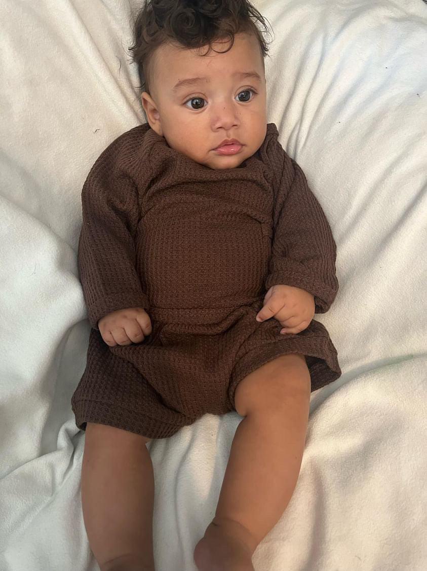 Long Sleeve Waffle Two Piece