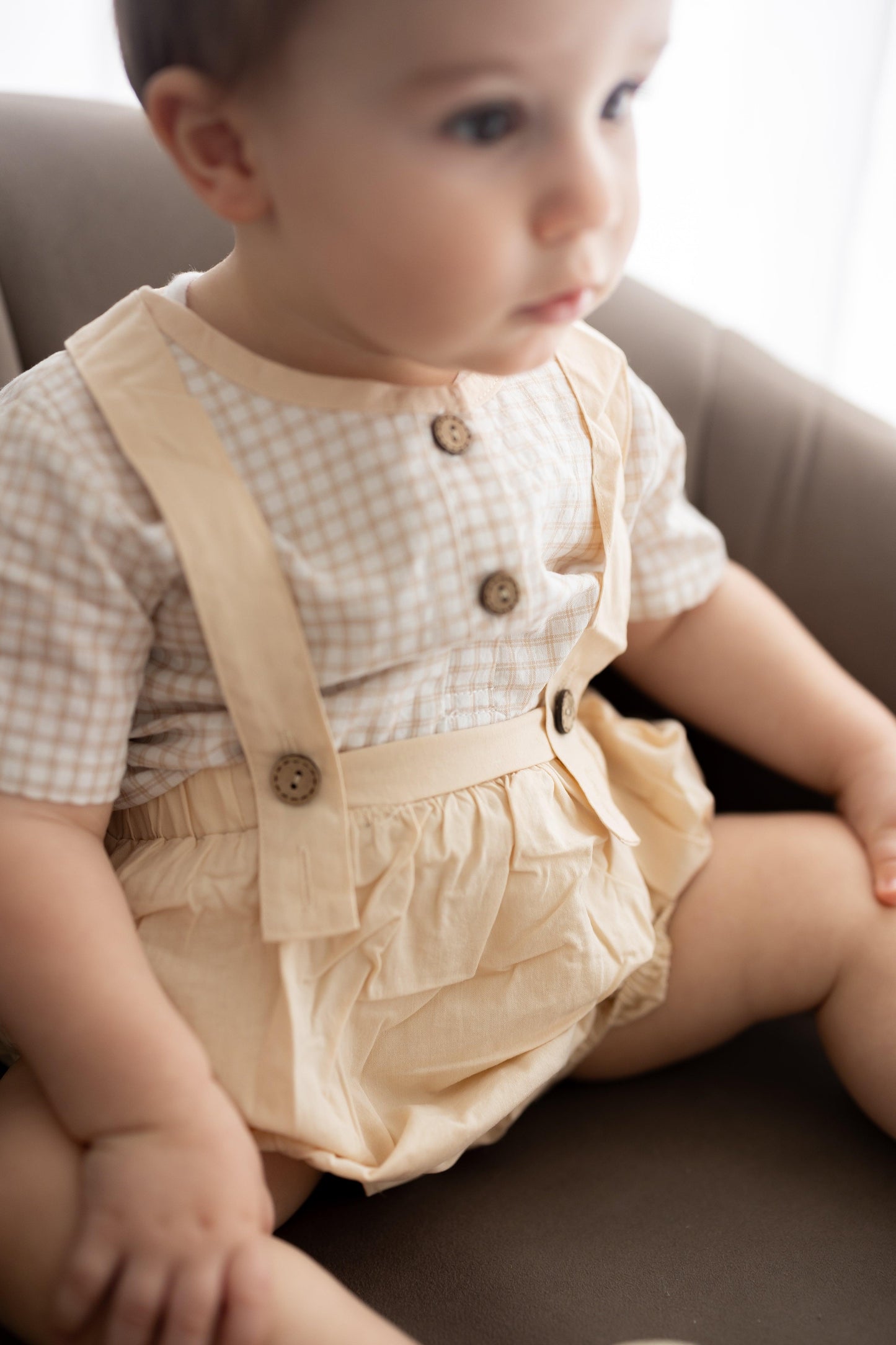 Check Shirt Romper