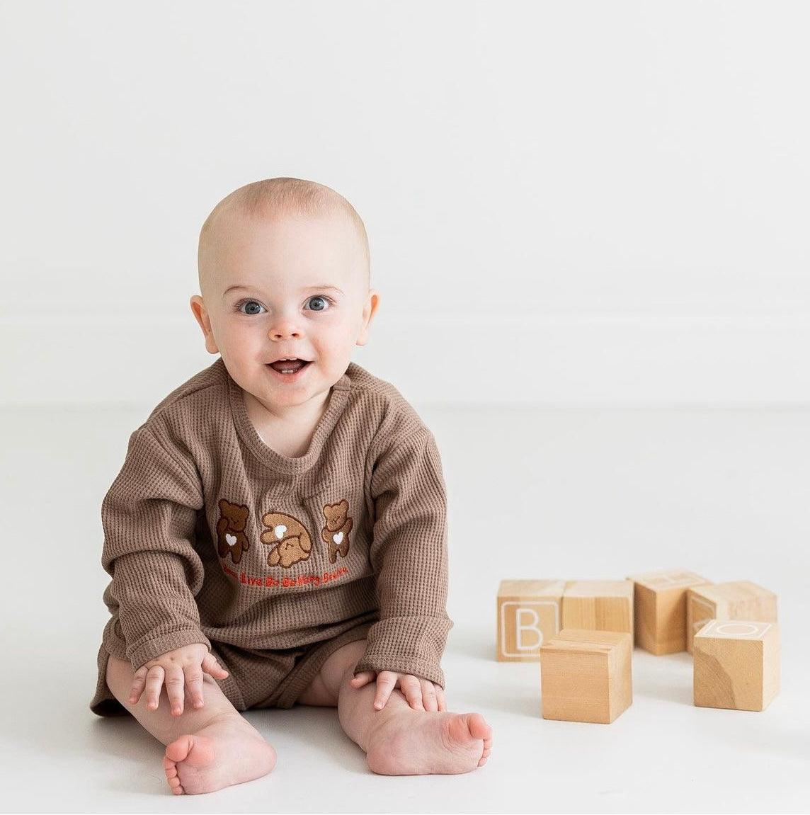 Brown Bear Long Sleeve Two Piece