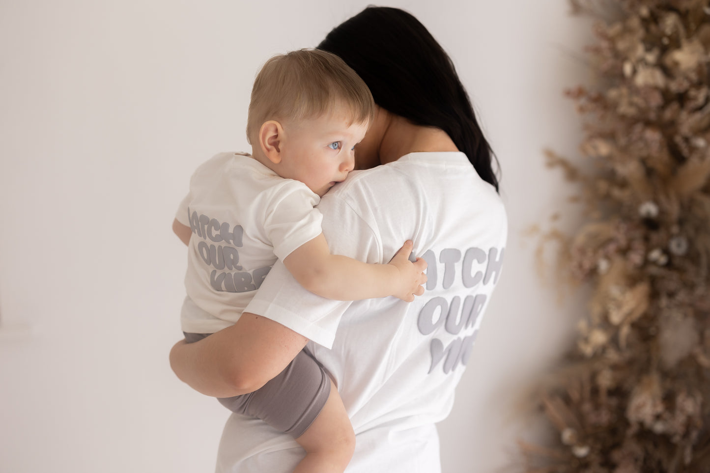 "Match Our Vibe" White Set - Mama and Mini