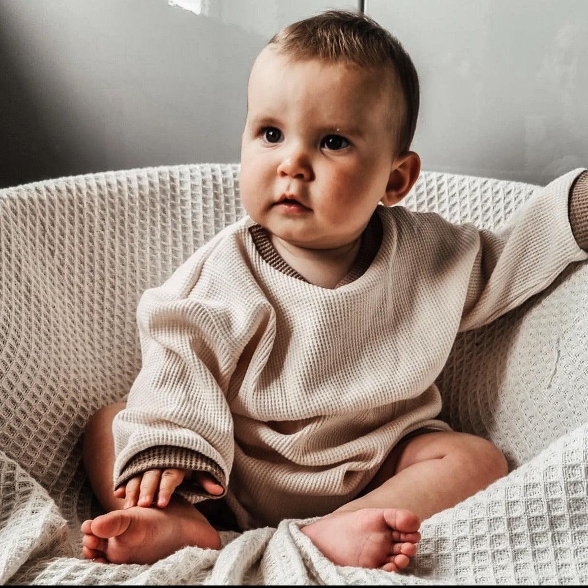 Beige Long sleeve romper