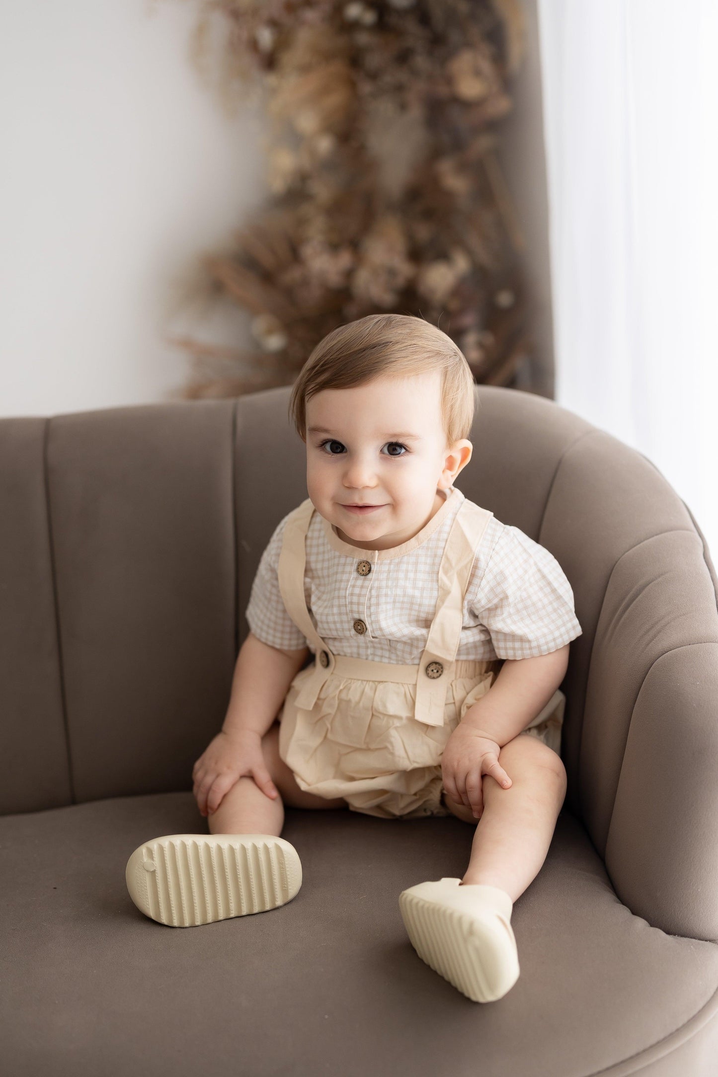 Check Shirt Romper