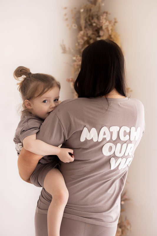 "Match Our Vibe" Mocka T-Shirt - Mama Only